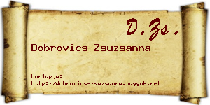 Dobrovics Zsuzsanna névjegykártya